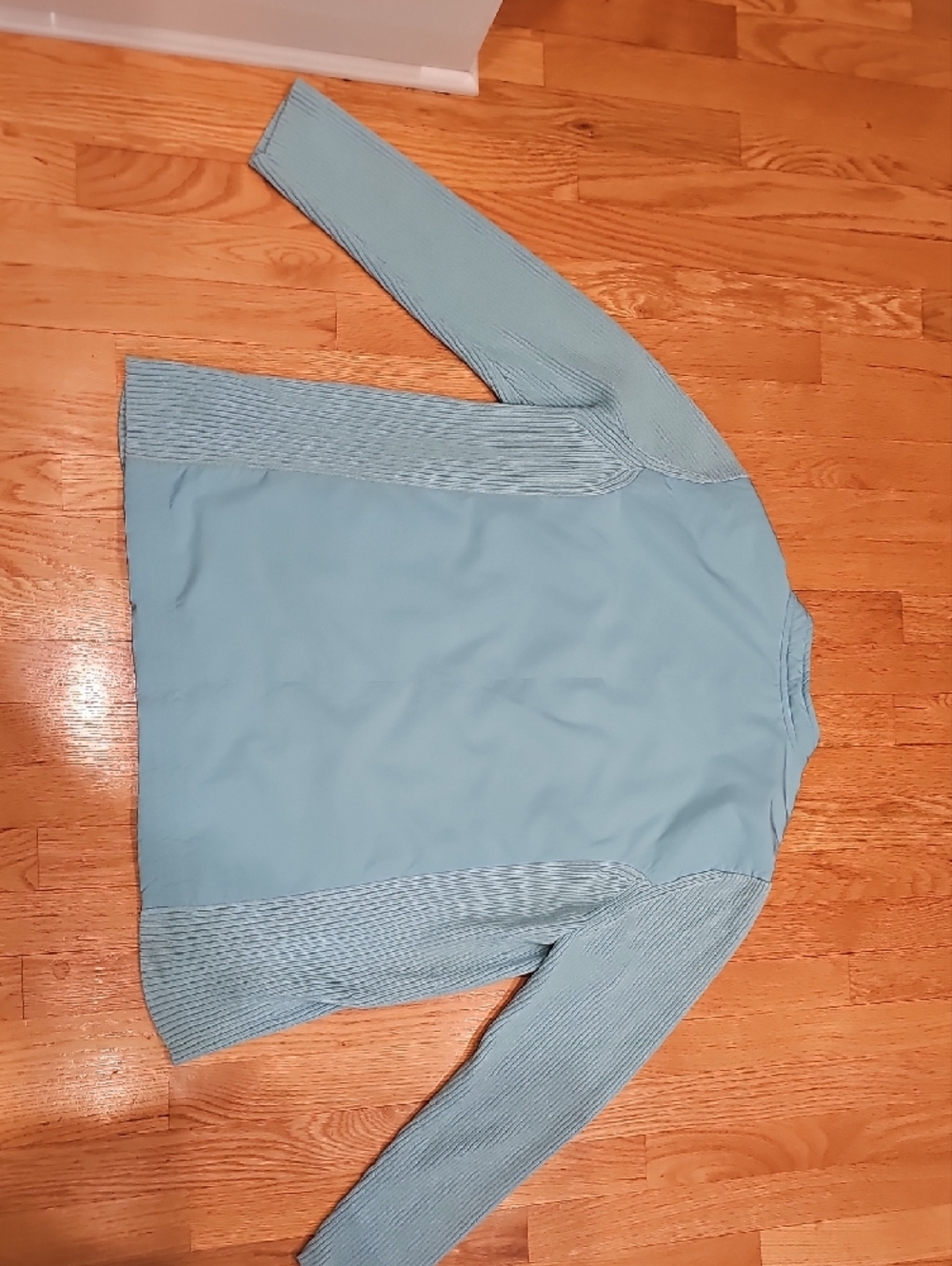 Sigrid Olsen Soft Light Blue /  Teal Green Zip-Front Jacket Size 1X - Picture 9 of 10